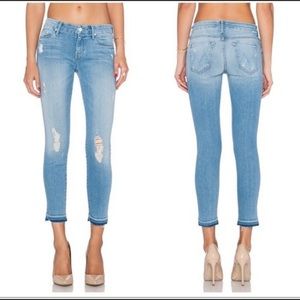 Mother Undone Hem Looker Crop Sz 28